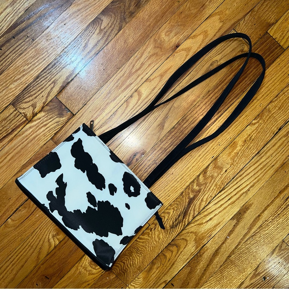 vintage cow print mini bag